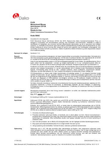 FLEX Monoclonal Mouse Anti-Human CD138 Klon MI15 ... - Dako