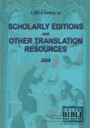 scholarly editions other translation resources ... - UBS Translations