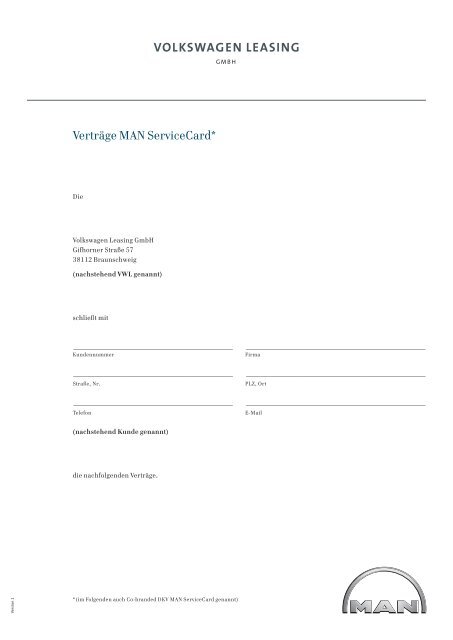 Volkswagen Leasing GmbH - MAN Truck & Bus