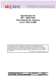 MT-362017/NV-Complete Spec - MTI Wireless Edge Ltd.