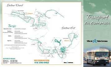 Trajet et tarification - Ville de Baie-Comeau