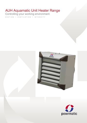 AUH Aquamatic Unit Heater Range - Powrmatic