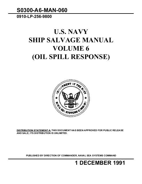 U.S. Navy Ship Salvage Manual Volume 6 - Oil Spill Response