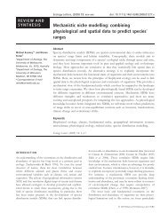 Mechanistic niche modelling: combining physiological and spatial ...