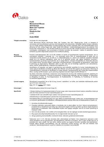 FLEX Monoclonal Mouse Anti-Human Mast Cell Tryptase ... - Dako