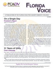 Fall 2012 Florida Voice - Florida Coalition Against Domestic Violence