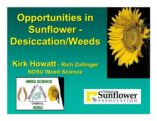 Desiccation/Weeds - National Sunflower Association