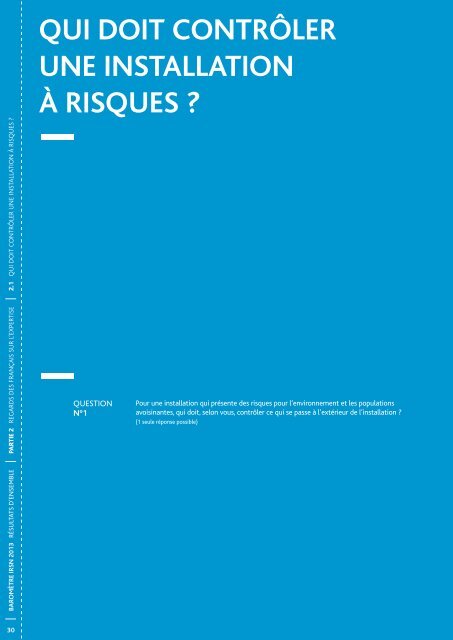 Baromètre IRSN 2013 - La perception des risques et de la sécurité ...