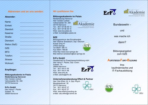 Aufstiegs-Fort-Bildung - Erfo Gmbh