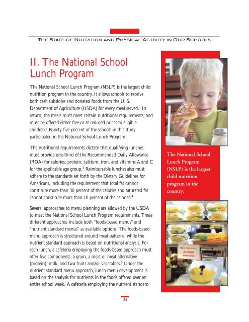 nutrition and physical activity in our schools - Environment & Human ...