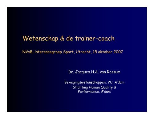 Download de Presentatie - Vereniging voor ...