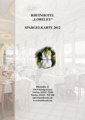 Spargelkarte (PDF) - Rheinhotel Loreley