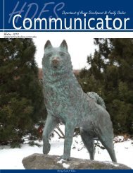 HDFS Communicator, Winter 2010/11 - Human Development and ...