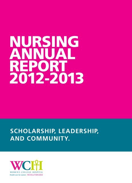 NURSING ANNUAL REPORT 201242013 - Women's College Hospital