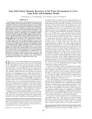 Stray Field Nuclear Magnetic Resonance of Soil Water ...