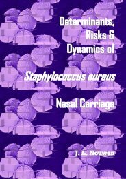 S. aureus Nasal Carriage - Epidemiology - Erasmus MC