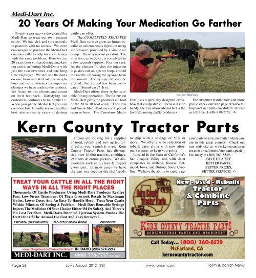 Visit Us Online At: www.fandrn.com - Farm and Ranch News