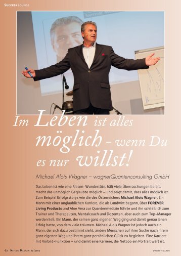 Michael Alois Wagner - Forever Living Products Austria