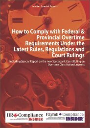 know the laws of your province - HRInsider