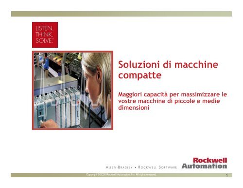 scoprite come incrementare le prestazioni - Rockwell Automation