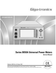 Series 8650A Universal Power Meters - Giga-tronics