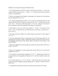 Problem Sheet 1 (Charge & Coulomb's law)