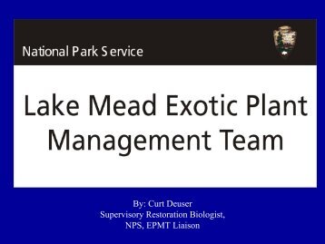 Lake Mead Exotic Plant Management Team