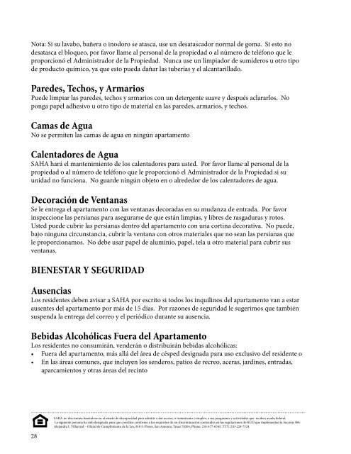 Presione aqui para ver el Manual para residentes - San Antonio ...