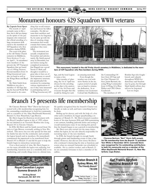 NEWS BRANCH PHOTOS Lots to see ... - Royal Canadian Legion