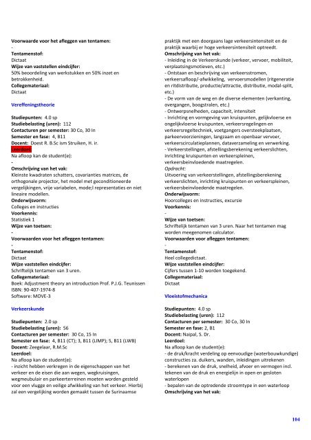 Studiegids Infrastructuur 2009-2010 - Anton de Kom University of ...