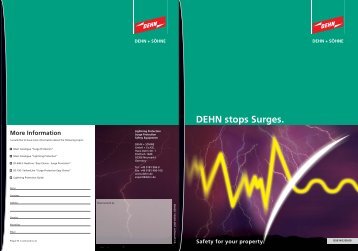 "DEHN stops surges" PDF [2.2 MB] DS 614