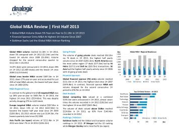 Global M&A Review | First Half 2013