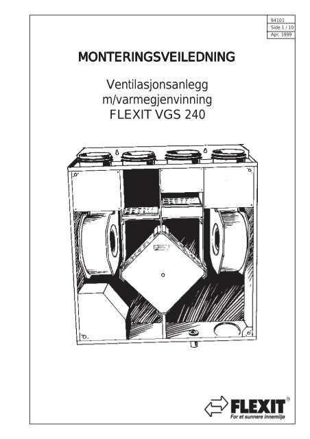 MONTERINGSVEILEDNING Ventilasjonsanlegg m ... - Flexit