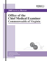 Office of the Chief Medical Examiner - Virginia Department of Health