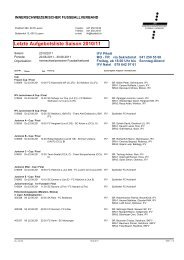 Letzte Aufgebotsliste Saison 2010/11 - REGIOfussball.ch