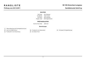 SC OG Grenchen-Lengnau RANGLISTE - Schweizerischer ...