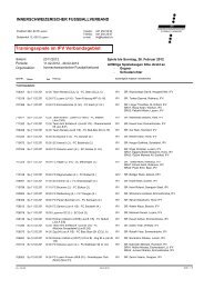 Trainingsspiele im IFV Verbandsgebiet - REGIOfussball.ch