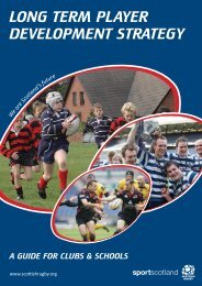 Long-term player development strategy - Scottish Rugby Union