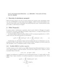 1 Esercizi al calcolatore proposti 2 Filtri Numerici - diegm