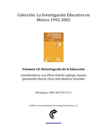 Texto completo - Consejo Mexicano de InvestigaciÃ³n Educativa, AC