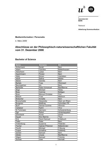 Liste der Abschlüsse (pdf, 134KB) - Abteilung Kommunikation