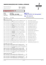 Aufgebotsliste Nr. 11 - REGIOfussball.ch