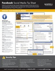 Facebook Social Media Tip Sheet - Wipfli