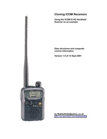 Data structure for the ICOM IC-R2 Scanner - OoCities