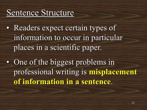 Sentence structure