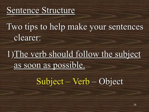 Sentence structure