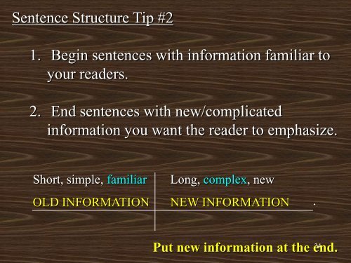 Sentence structure