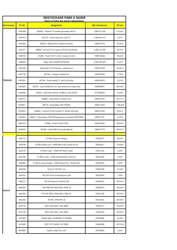 DESTOCKAGE PABX A SAISIR - Itancia