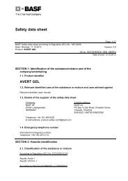 Avert Gel MSDS - Pest Control Management - BASF