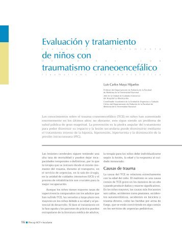 EvaluaciÃ³n y tratamiento de niÃ±os con traumatismo craneoencefÃ¡lico